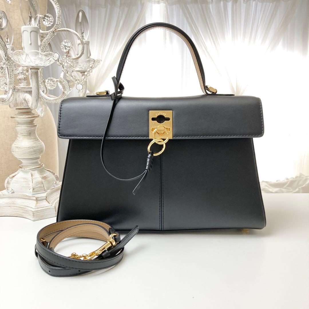 と*る様 ❤️良品❤️CAFUNE STANCE BAG ブラック 2way シ