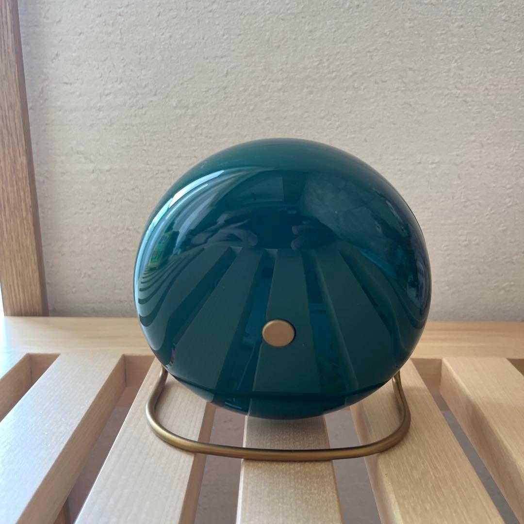 （美品）アルネヤコブセン　テーブルクロック　グリーン　無印　ブリキ缶2個