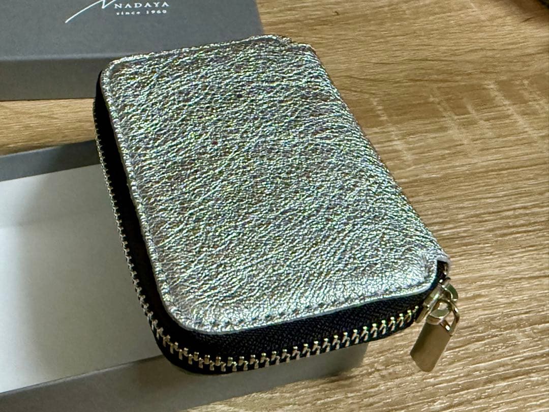 NADAYA 【mu】本革 Rファスナー コンパクト財布【HAKU】