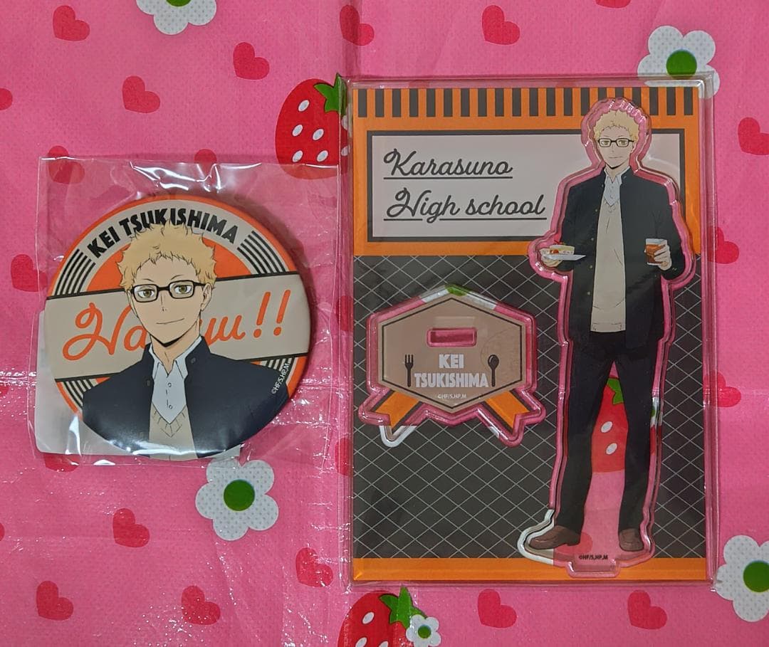 ハイキュー!! スイーツパラダイス コラボ 缶バッジ アクリルスタンド 月島蛍