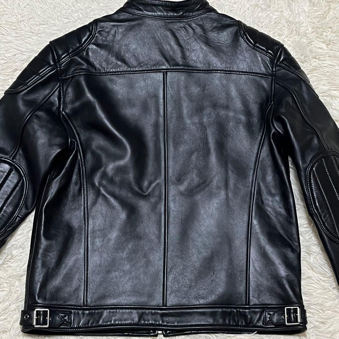 ✨新品 未使用✨ FORTIME ライダース ジャケット ラムレザー 羊革 XL