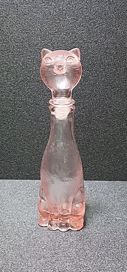 【アンティーク】 イタリア ドマン 猫 ピンク 水差し 置物 【希少】