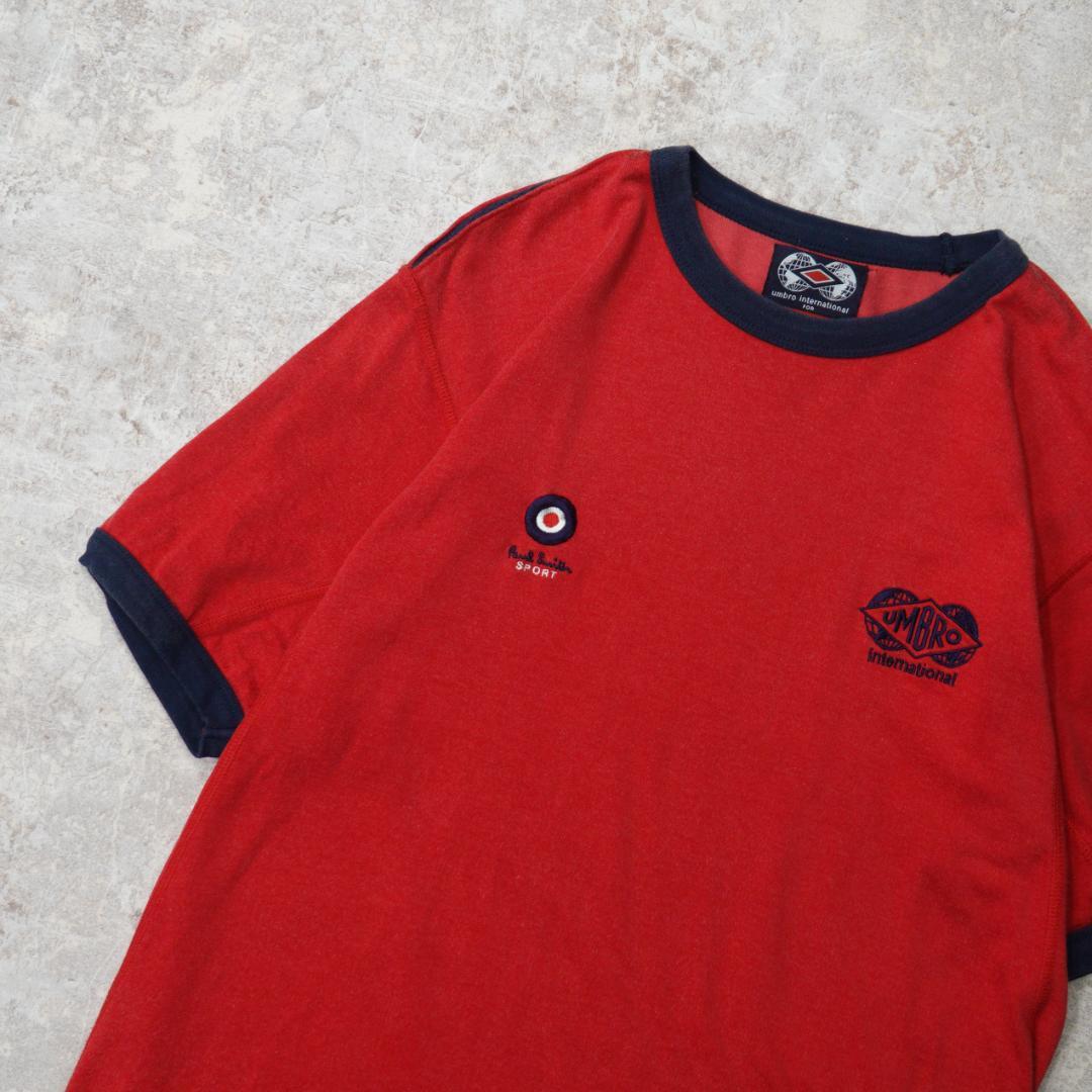 ポールスミススポーツ × アンブロ 00s リンガーTシャツ M レッド