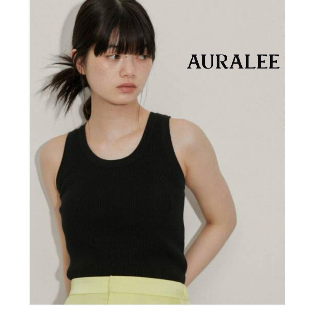 【新品未使用タグ付】 オーラリー ハイゲージリブタンク タンクトップ