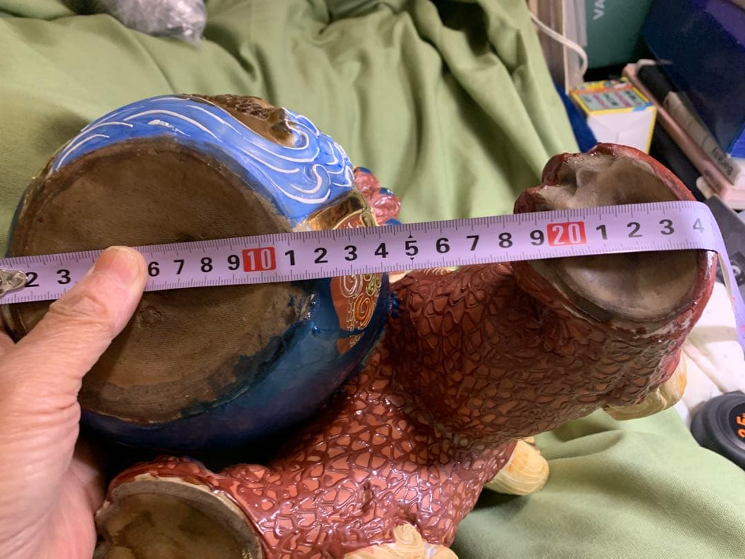 置き物　玉乗り獅子　九谷焼　縁起物 インテリア　置物