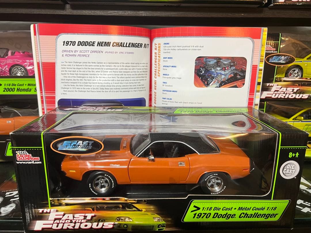 ミニカー FAST&FURIOUS DODGE CHALLENGER 1/18