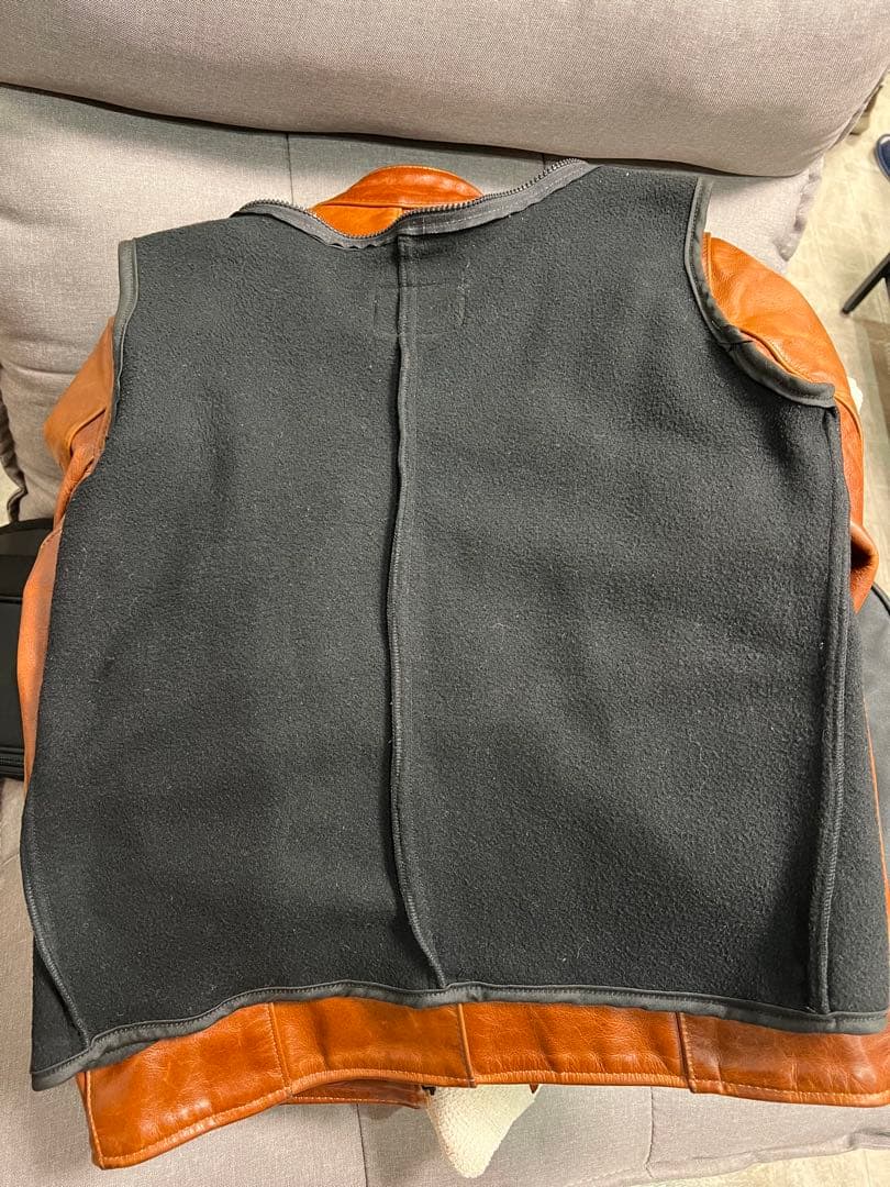 vanson ブラウン 年代物牛本革シングルライダース 36