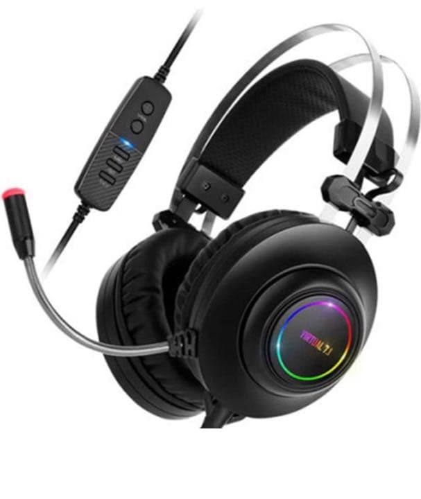 ゲーミング　ハッカーN550 RGB LED 有線オーバーイヤーヘッドホン