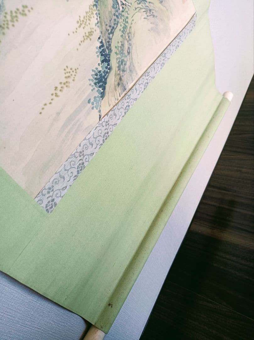 軸 開運 絵 松蔭 臨済宗 龍神 滝 山水 中国 風水 美術 骨董 インテリア