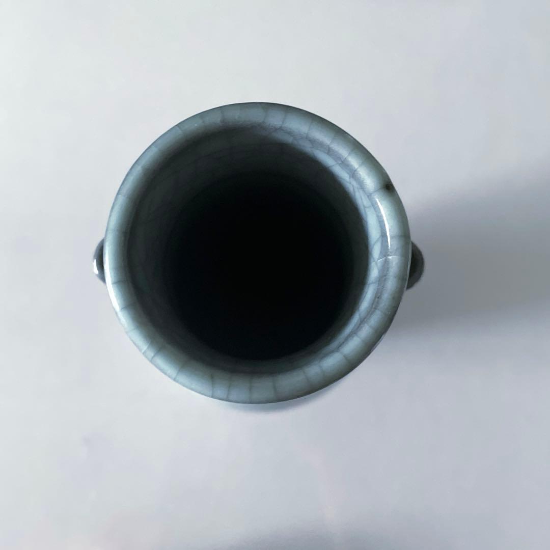 【極美品】中国古玩 花瓶 哥窯 青磁 骨董 古玩 古美術 高22.5c m