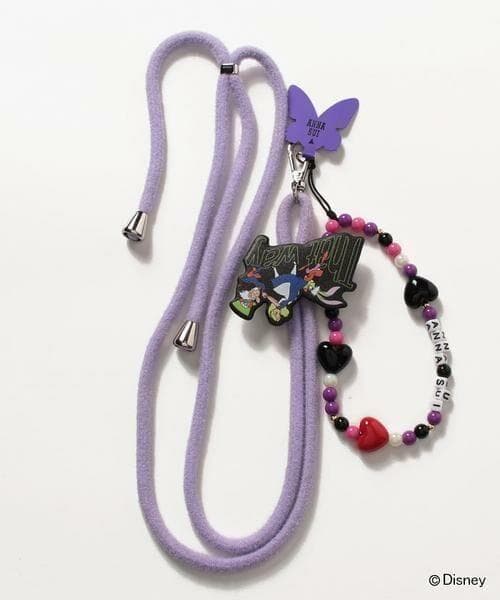 【新品】アナスイ✨アリス スマホストラップ Disney コラボ パープル