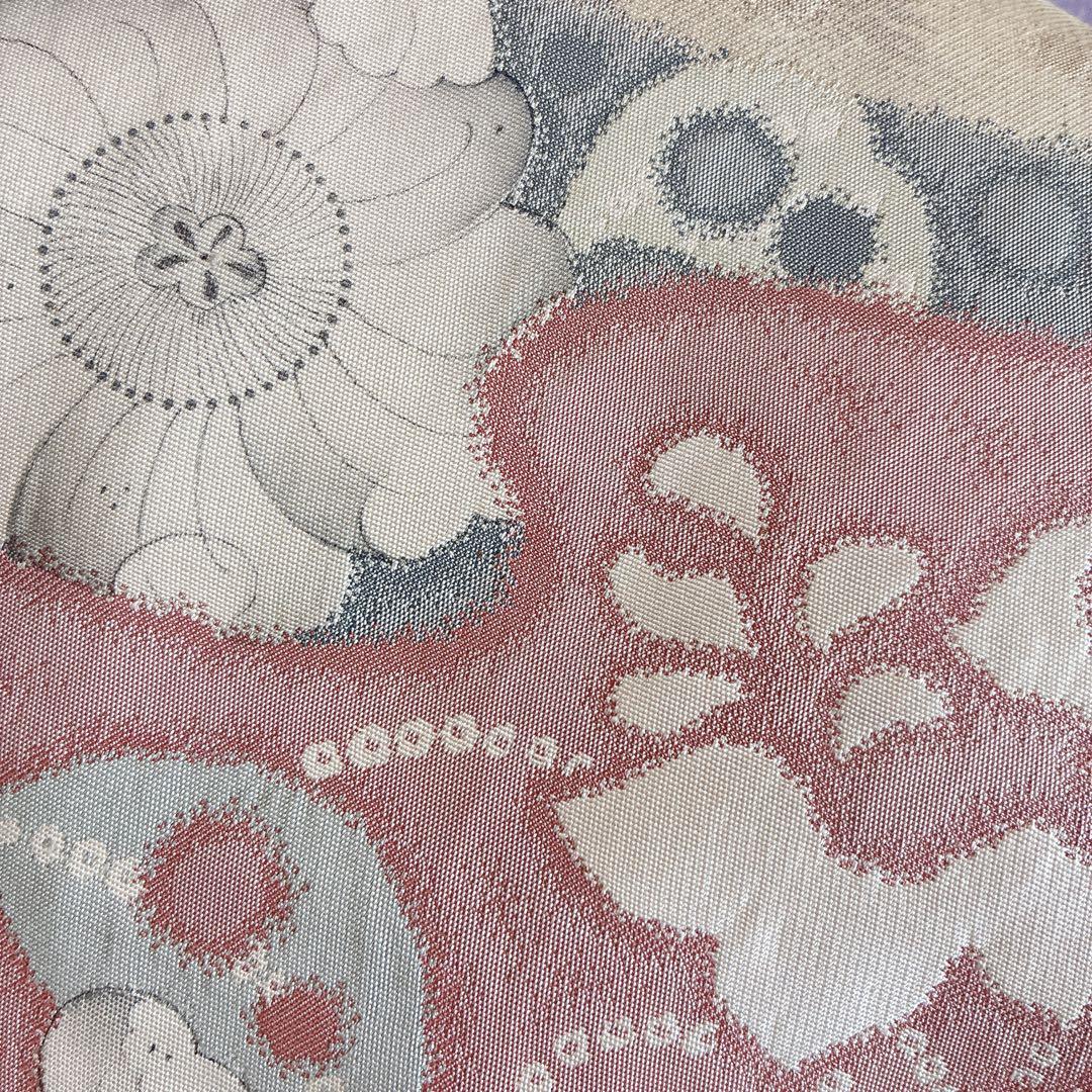 色無地　フルセット　着物　正絹　辻ヶ花の帯　しつけ糸つき　ロング丈　紫　J9