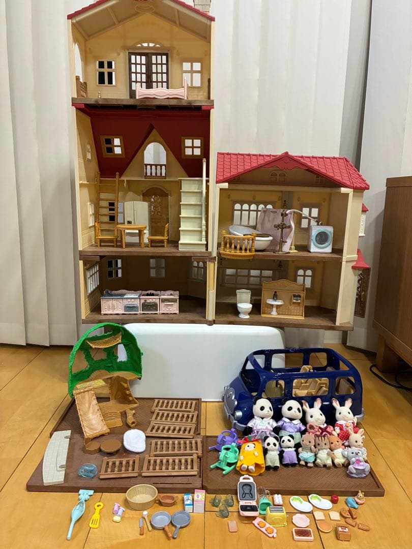 【まとめ売り】シルバニアファミリー　赤い屋根の大きなお家 など