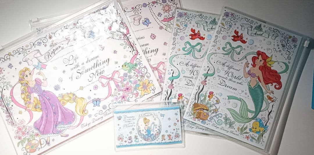 ディズニープリンセス ラプンツェル・アリエル・シンデレラ クリアファイルセット