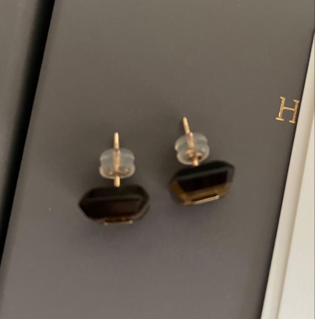 BIRD OF PARADISE ネイキッドスクエアストーン スタッドピアス