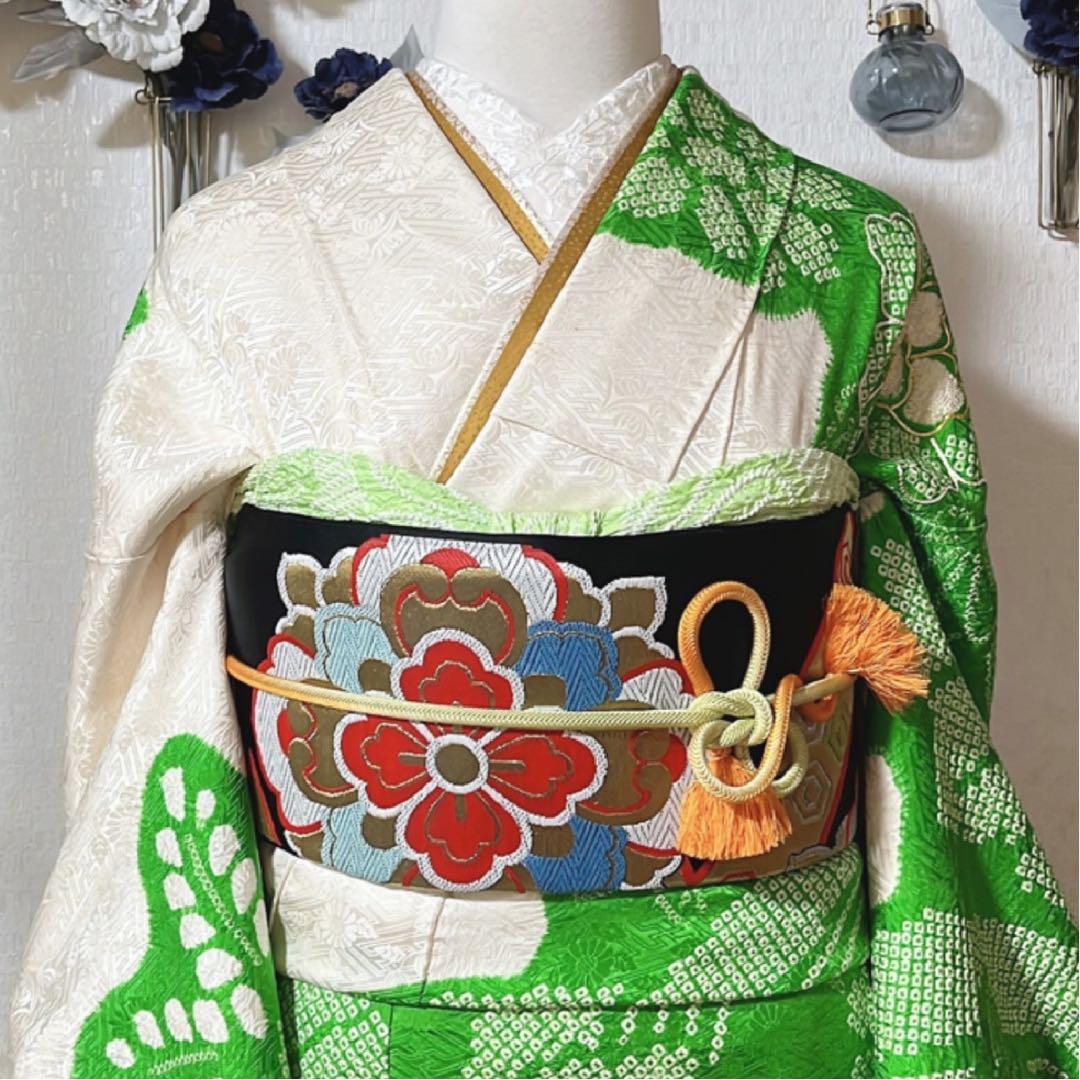 破格‼️明日21日(金)まで⏰最終価格となります‼️✨【高級 絞り中振袖５点セット】