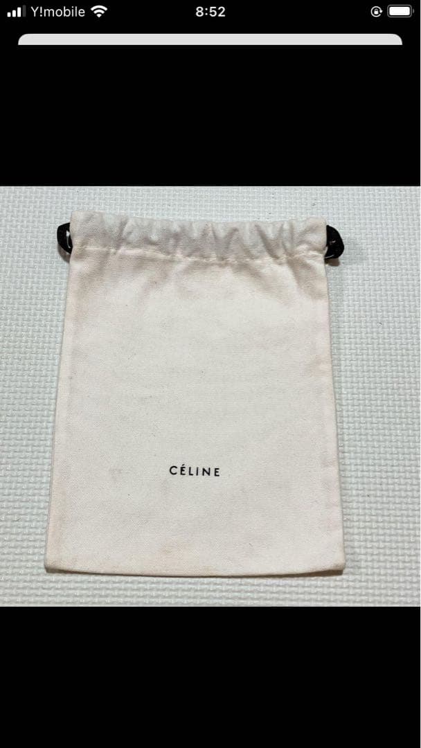 未使用　CELINE セリーヌ　レザートリフォールドウォレット　グレー　袋付き