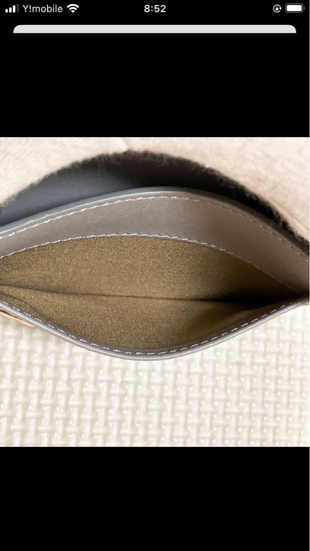 未使用　CELINE セリーヌ　レザートリフォールドウォレット　グレー　袋付き
