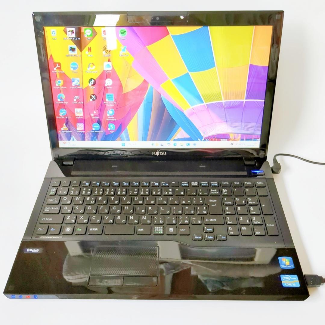 美品✅新品SSD爆速⭐カメラ付⭐設定済で届いてすぐ使える✅ブラックノートパソコン