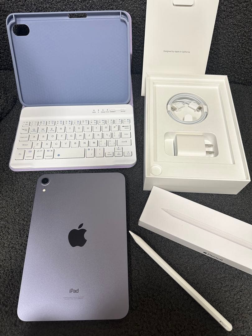 美品 ipad mini第6世代 Wi-Fi パープル 64gb フルセット