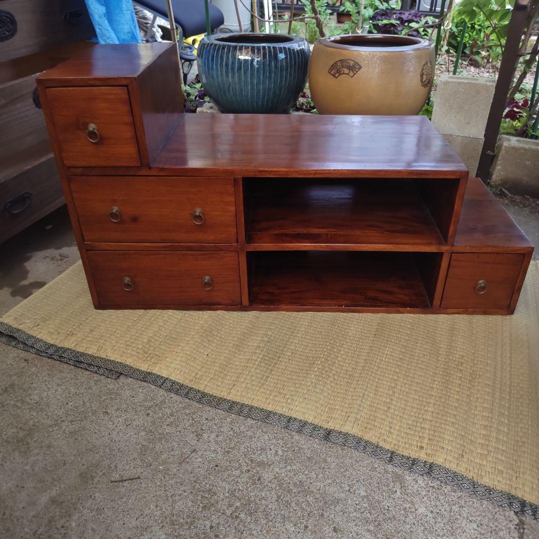 さ*ま様 昭和レトロ 大正ロマン 無垢材チェスト 引き出し付き 古民家 当時物