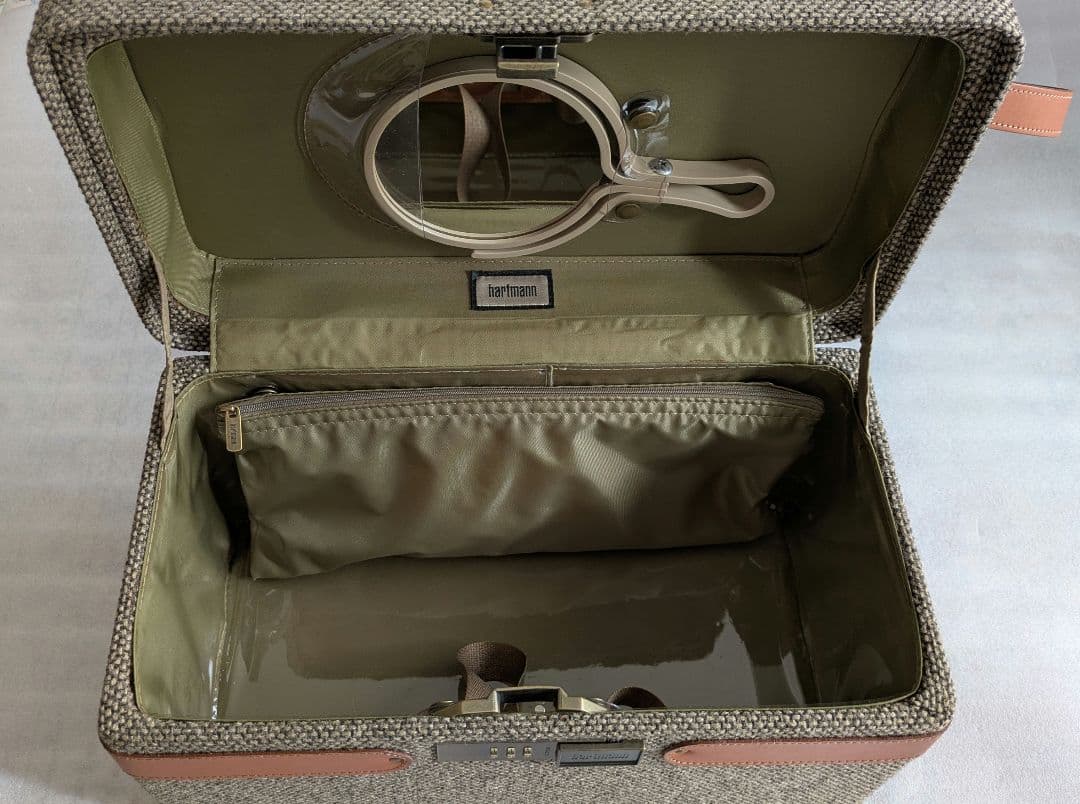 Hartmann　コスメティックケース　メイクボックス　ツイード