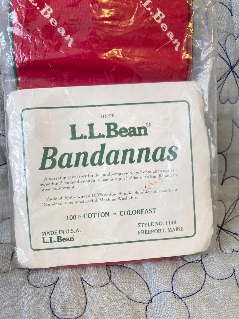 未使用 L.L.Bean バンダナ ヴィンテージ 3枚セット