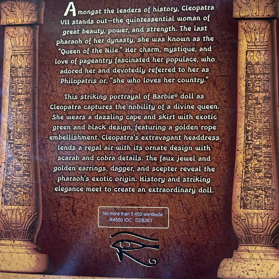 バービーゴールドラベル　アズクレオパトラR4450 コレクタードール5400体