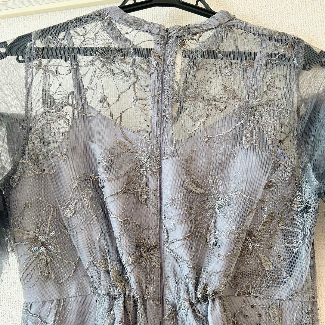 2回着用クリーニング済♡スパンコール パーティー ドレス 結婚式 お呼ばれワンピ