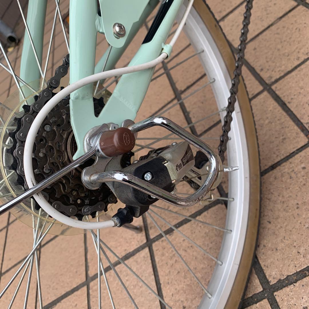 【POM】MAHALOジュニア ミントグリーン 自転車 変速機付き　22