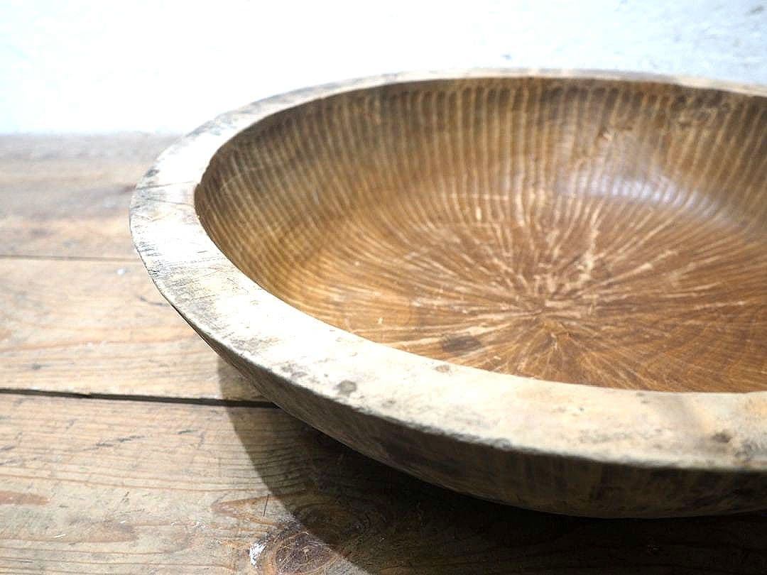 1322 W50cm レトロなこね鉢　捏ね鉢　蕎麦打ち　うどん　古道具　木皿