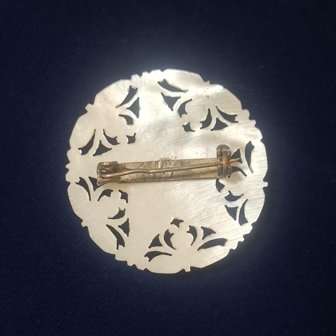 ヴィンテージベツレヘムパール　五芒星ブローチ②　せかほし