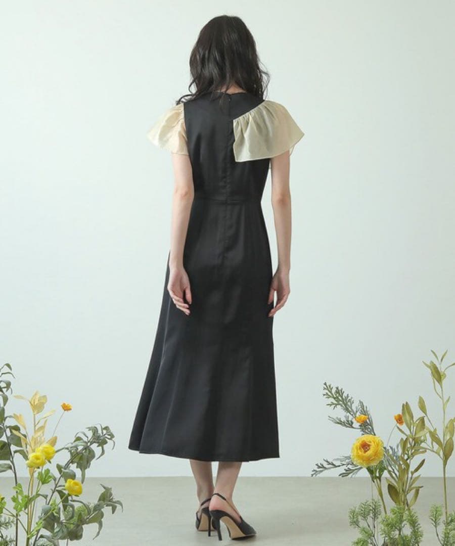 kana カナ 【未使用】　フリルシフォン マーメイド ワンピース ドレス　M