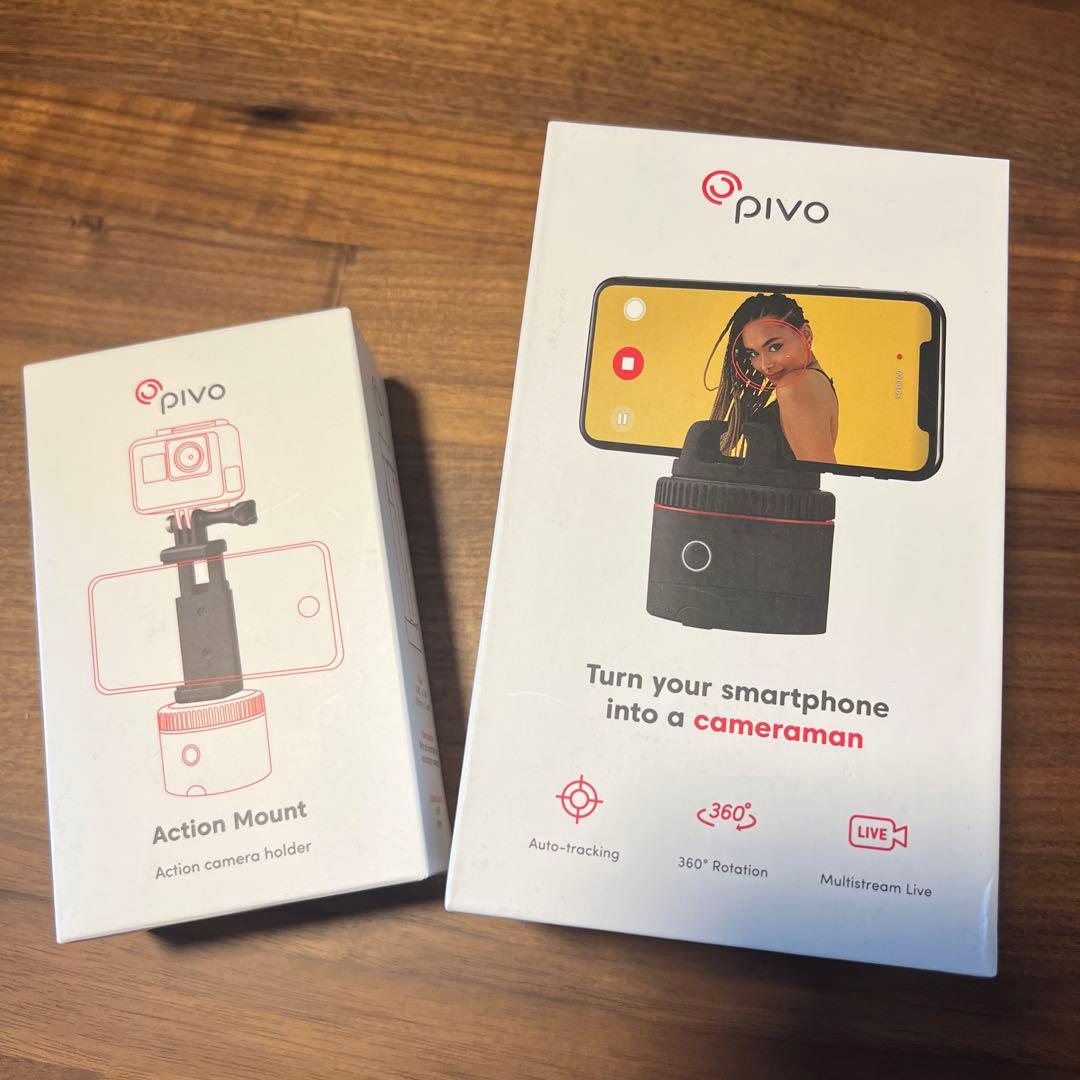 Pivo Action Mount 自動追尾・360度撮影スマホ撮影ハンズフリー