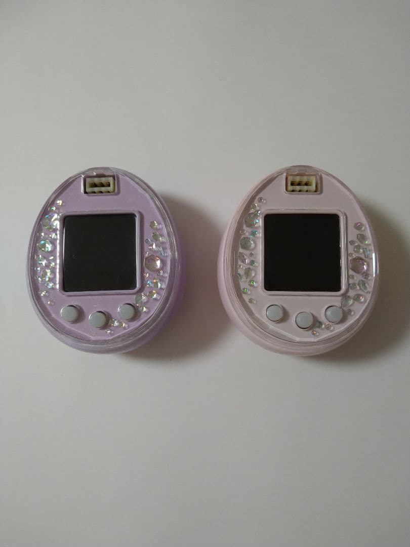 たまごっちピース ピンク パープル＋たまデコピアス4個