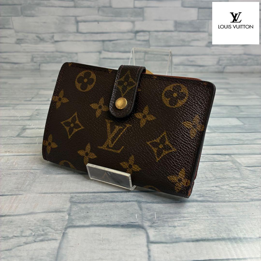 極美品　50 LOUIS VUITTON モノグラム がま口　二つ折り財布ht5