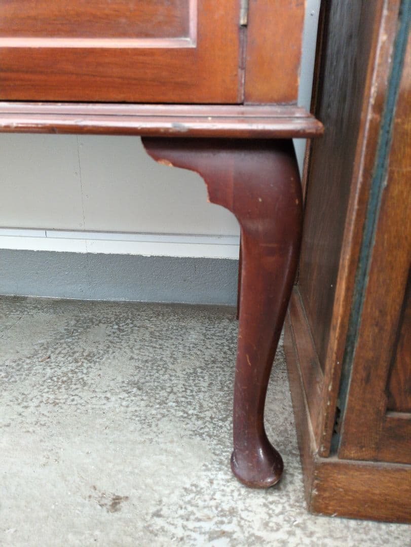 イギリスアンティーク ドレッサー シェルフ 鏡台 猫足