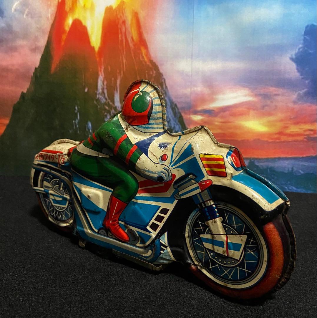 仮面ライダーV3 ブリキ　ハリケーン号　タカトク　昭和特撮ヒーロー　フィギュア