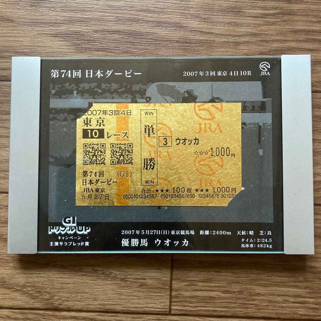JRA 金馬券　日本ダービー　ウォッカ　非売品