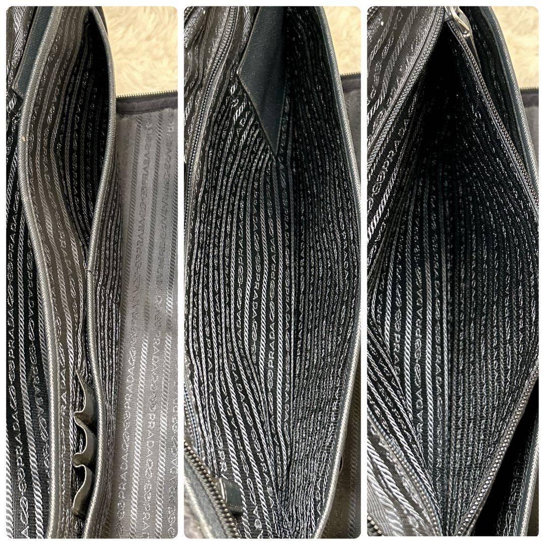 PRADA プラダ ナイロン ビジネスバッグ ブリーフケース ネイビー 三角ロゴ