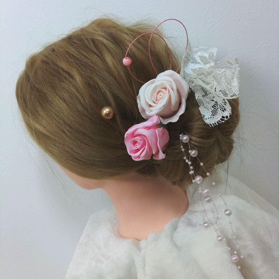 格安！　振袖フルセット　9点　成人式　結婚式　前撮り　えんじ色　赤　バラ