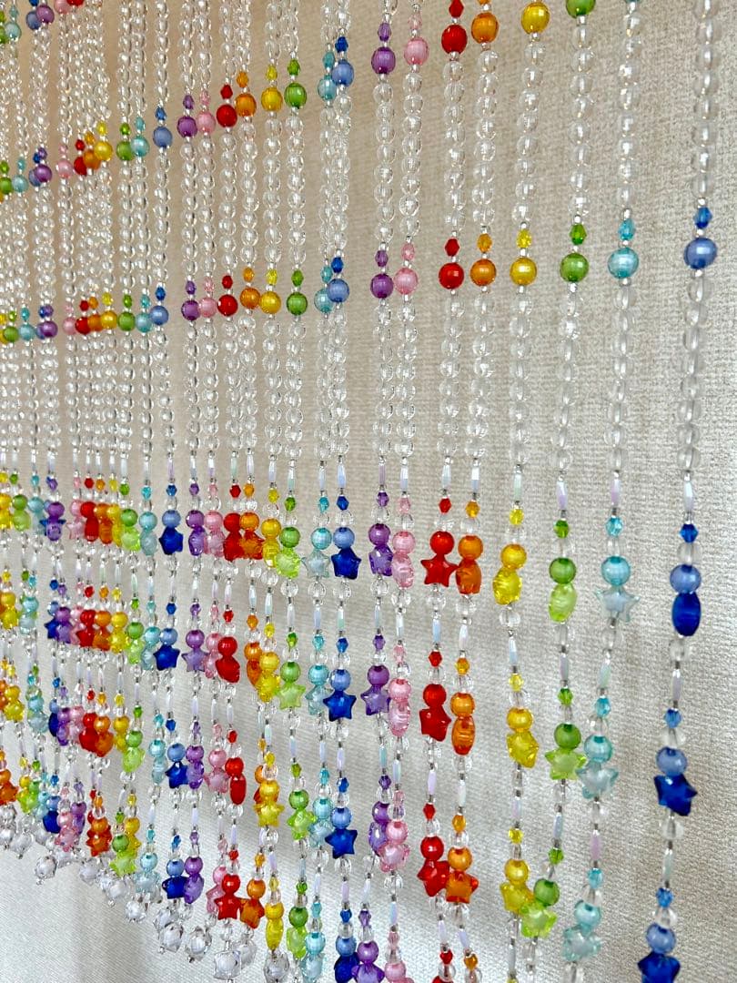 Tamaのれん　ビーズのれん　ビーズカーテン　星のビーズ　ビーズ