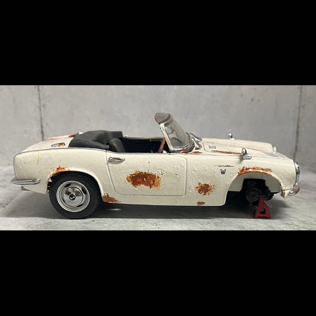 タミヤ 1/20 ホンダ S800 ガレージ風 車庫 ジオラマ ケース付