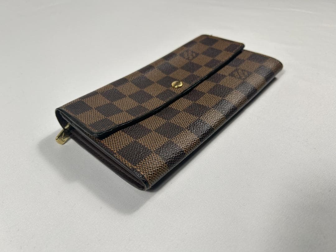 ルイヴィトン ダミエ 長財布 N61724 コバ部分補色