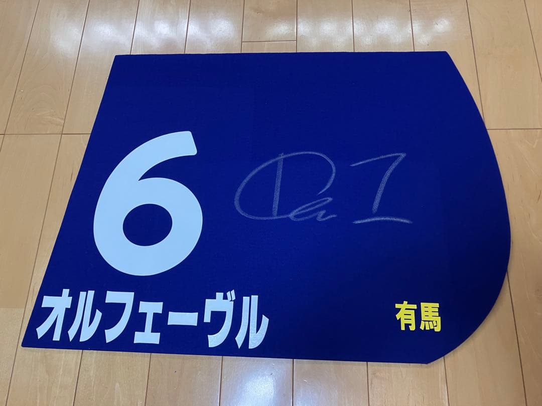 レア オルフェーヴル 2013年有馬記念G1ゼッケン サイン入り 池添謙一 競馬