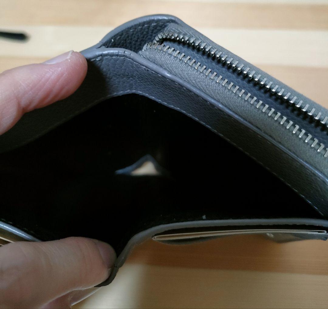 美品SAINT LAURENT グレー 二つ折り財布