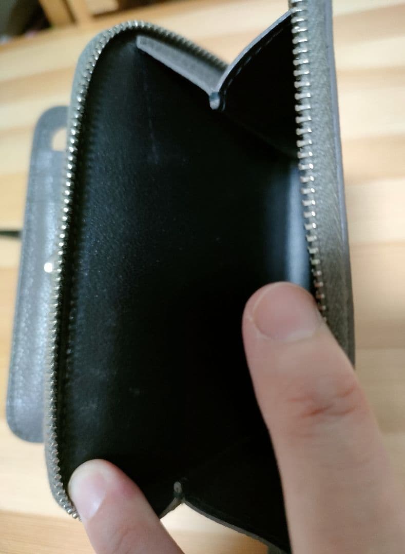 美品SAINT LAURENT グレー 二つ折り財布