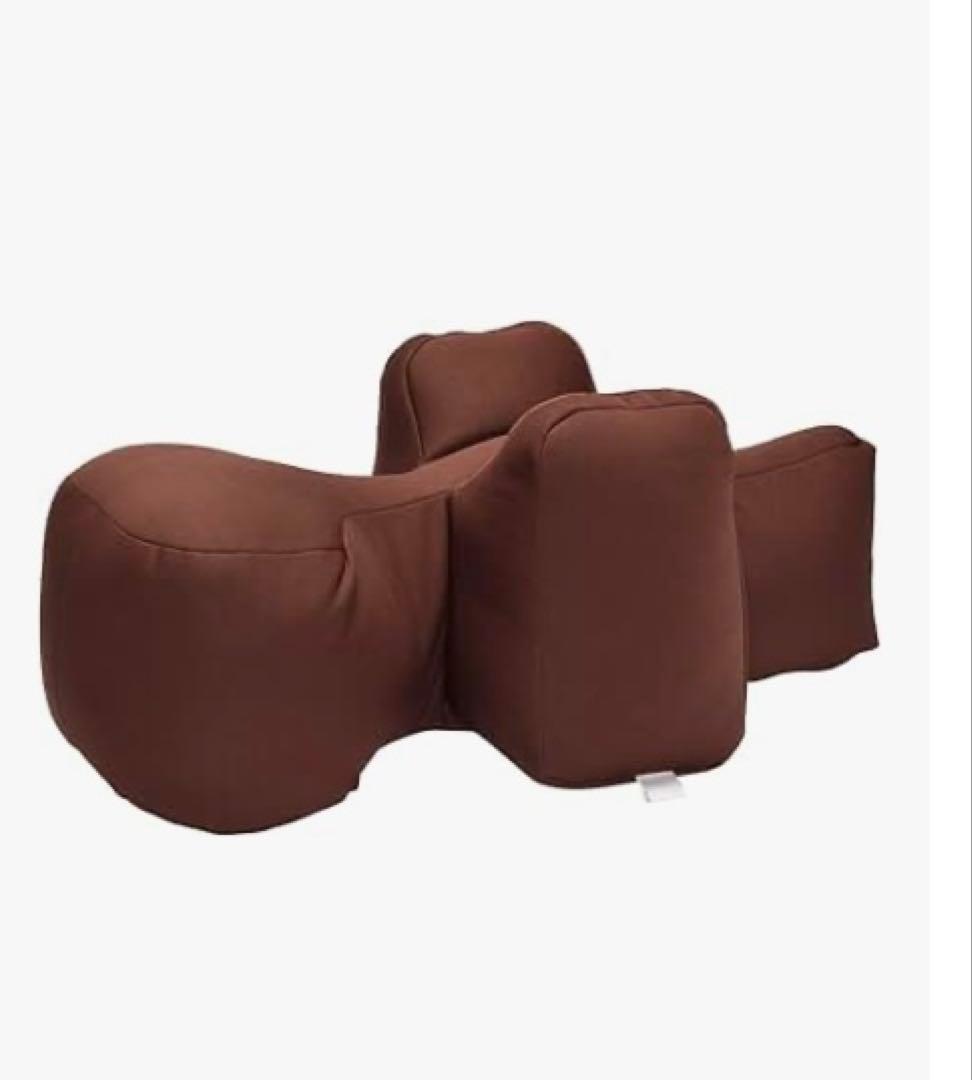 OneAid リラクッション　Mサイズ　本体ベージュ　カバーこげ茶　2枚付き