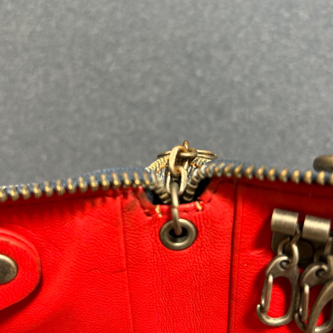 DIESEL ディーゼル　キーケース　ウォッシュデニム　ラウンド型　ウォレ