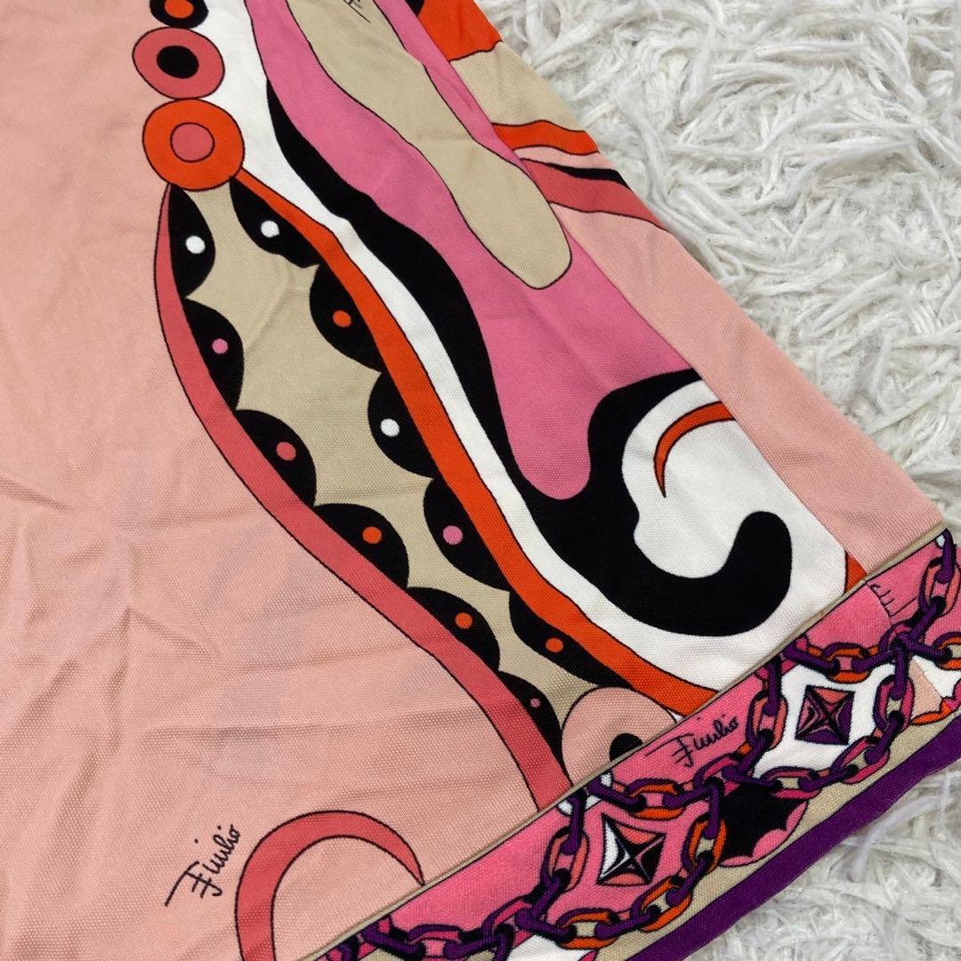 EMILIO PUCCI 総柄タイトスカート ピンク 42 エレガント オシャレ